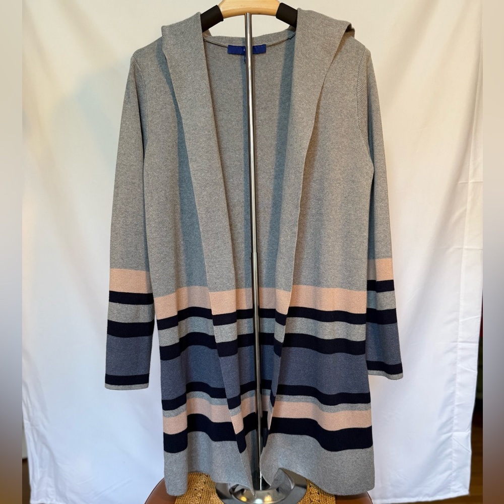 APT. 9 Women’s Striped Open Front Hooded Cardigan Sweater – Size Small